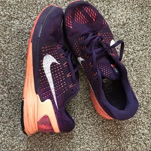 Purple and peach Nike’s